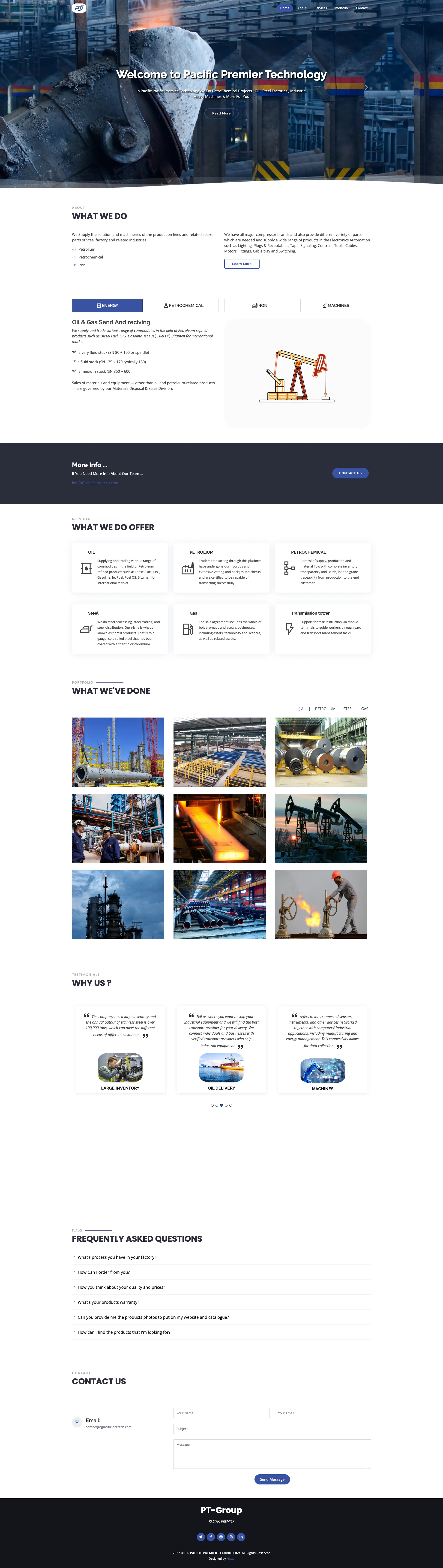Full-page screenshot of Pacific Pretech