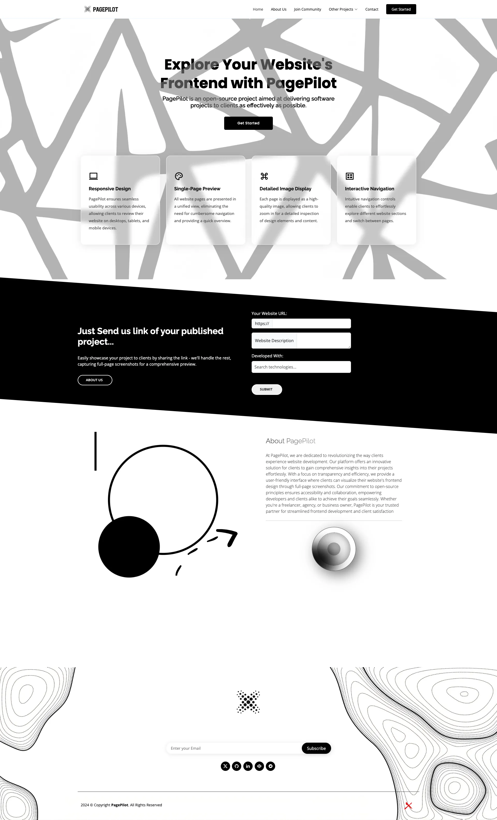 Full-page screenshot of PagePilot