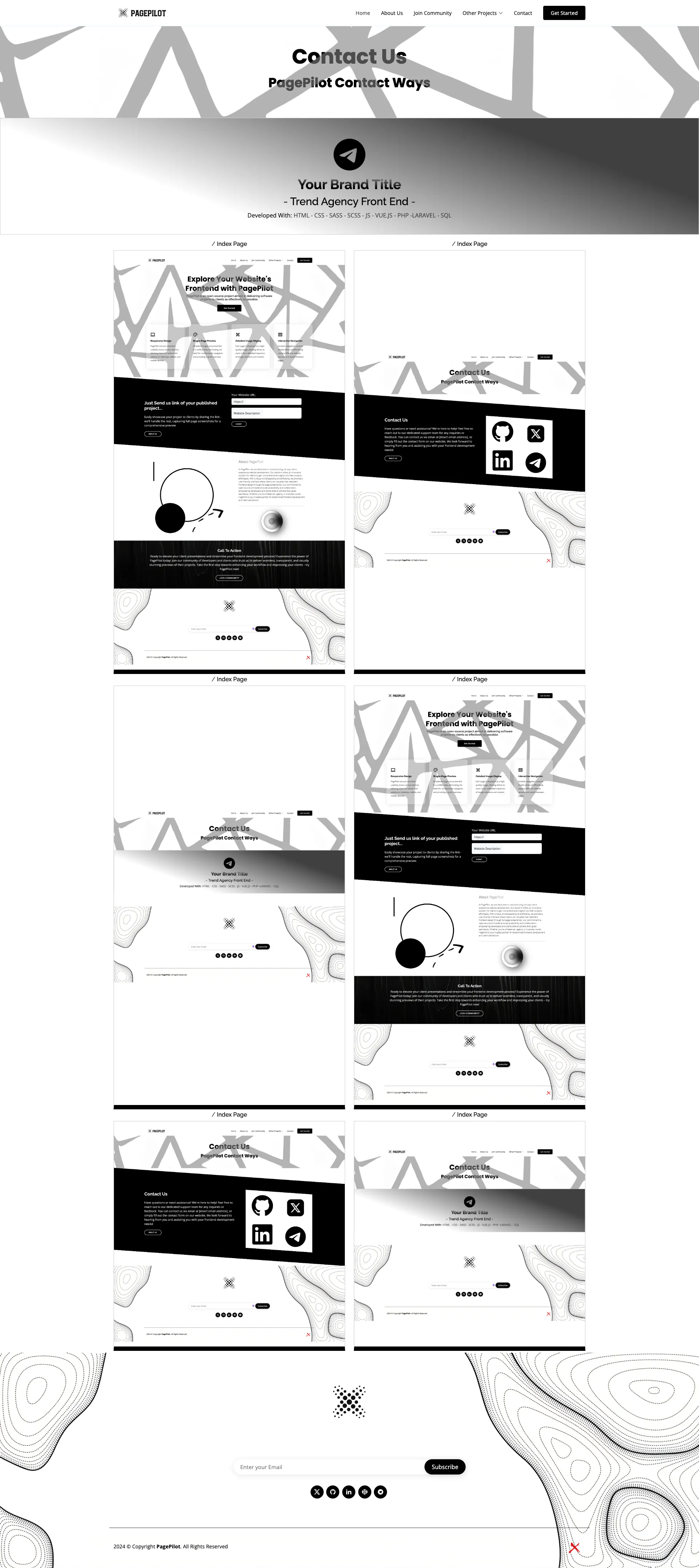 Full-page screenshot of the Preview page of PagePilot