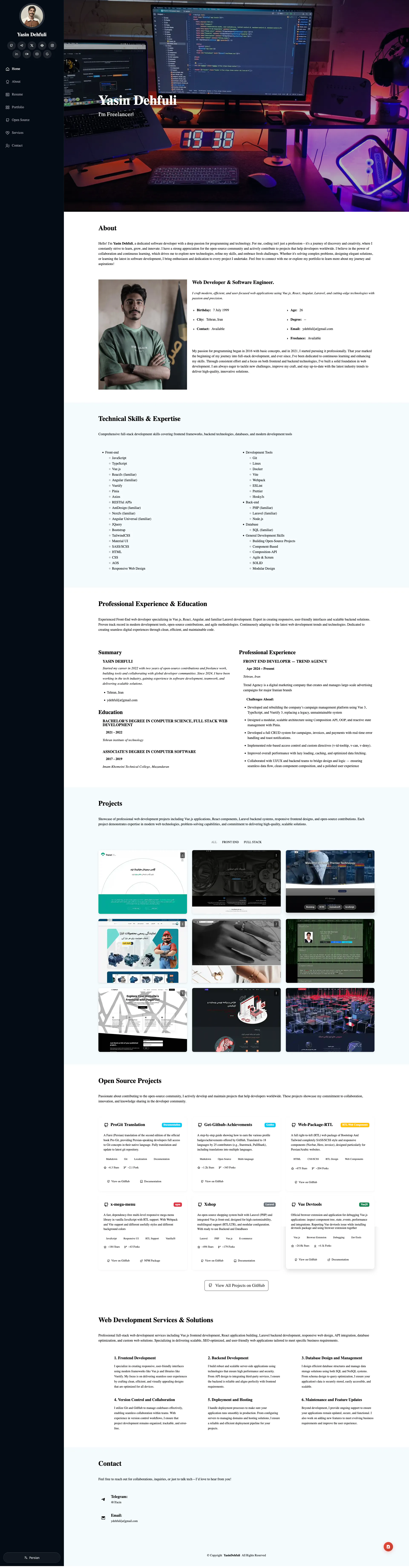 Full-page screenshot of Portfolio V2